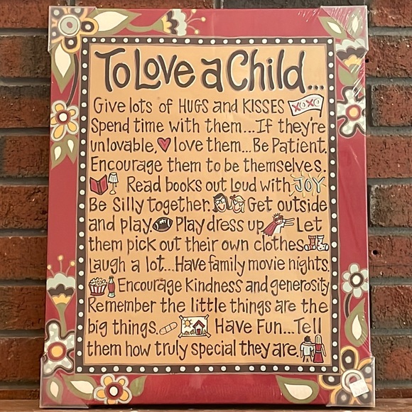 Laura Kirkland Designed For Glory Haus Wall Decor (TO LOVE A CHILD) 16”x20” - Picture 1 of 7